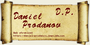Daniel Prodanov vizit kartica